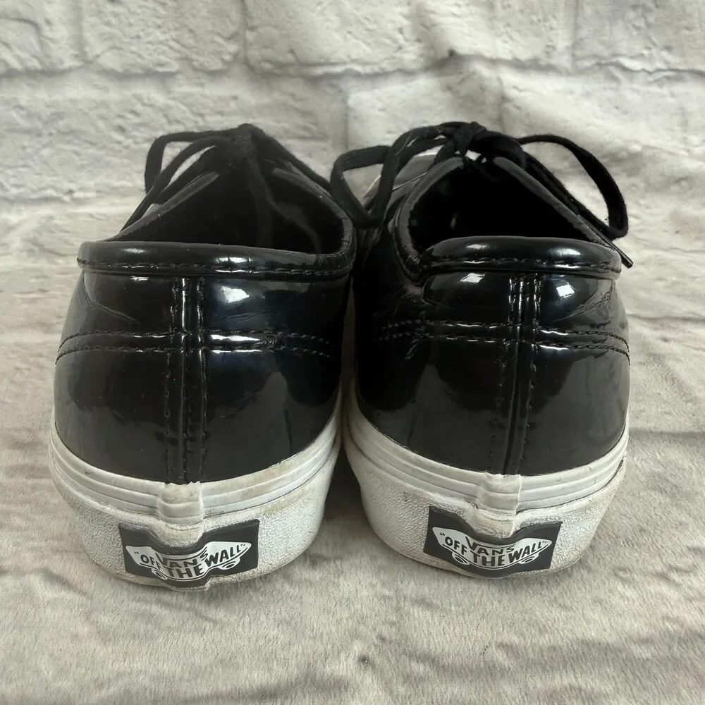 Vans Shoes Black Rainbow Patent Leather Mens 5 Womens 6.5 Skateboard Sneakers